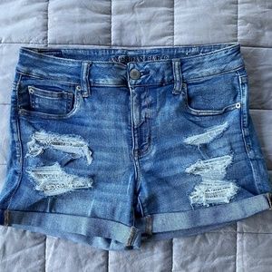 American Eagle Demin Midi Shorts